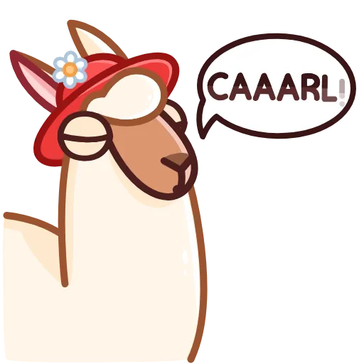 😮 Эмодзи «Лама» для Telegram