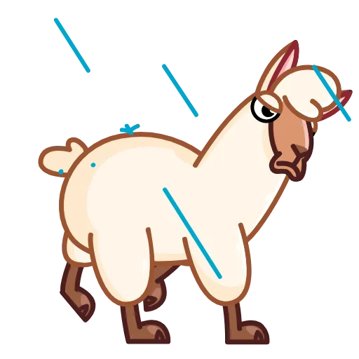 😞 Эмодзи «Лама» для Telegram
