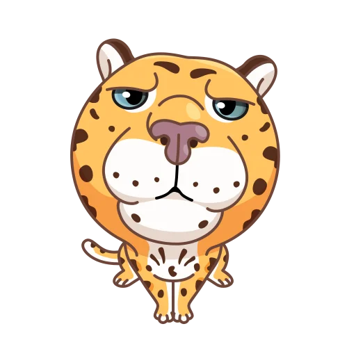 🐾 Стикер «Леопард Толстый» для Telegram