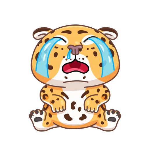 😭 Стикер «Леопард Толстый» для Telegram