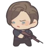🤩 Эмодзи «Leon S. Kennedy Requiem chibi» для Telegram