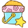 🙂 Эмодзи «Голубые летние буквы» для Telegram