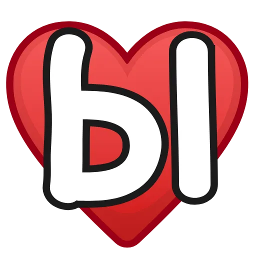❤️ Эмодзи «Letters in hearts» для Telegram