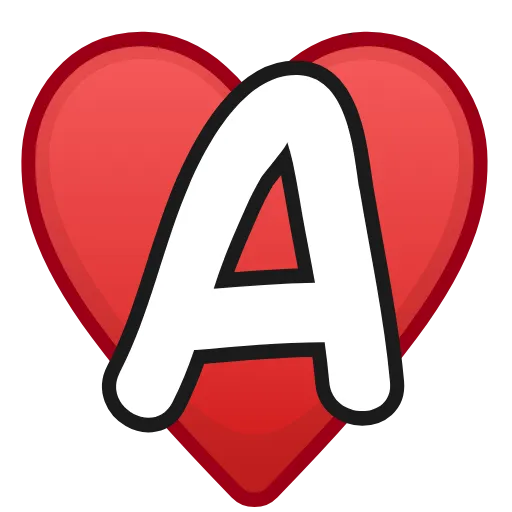 Стикерпак Letters in hearts для Telegram