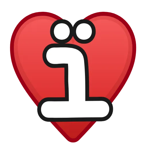 ❤️ Эмодзи «Letters in hearts» для Telegram