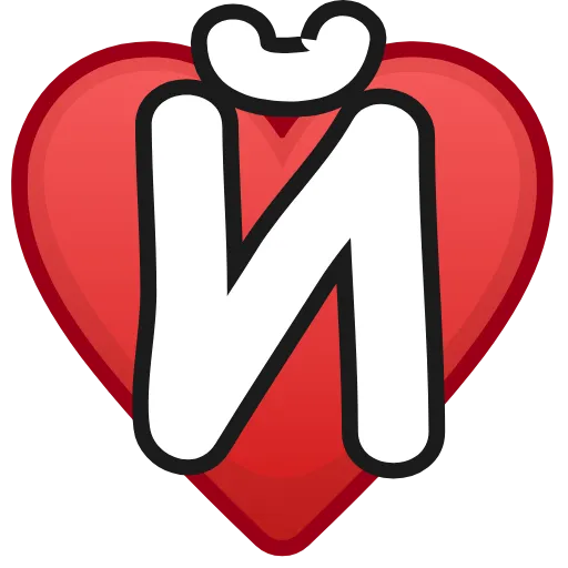 ❤️ Эмодзи «Letters in hearts» для Telegram