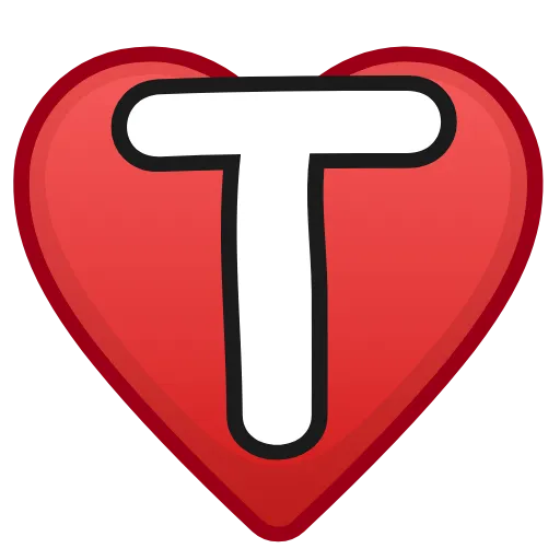 ❤️ Эмодзи «Letters in hearts» для Telegram