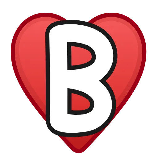 ❤️ Эмодзи «Letters in hearts» для Telegram