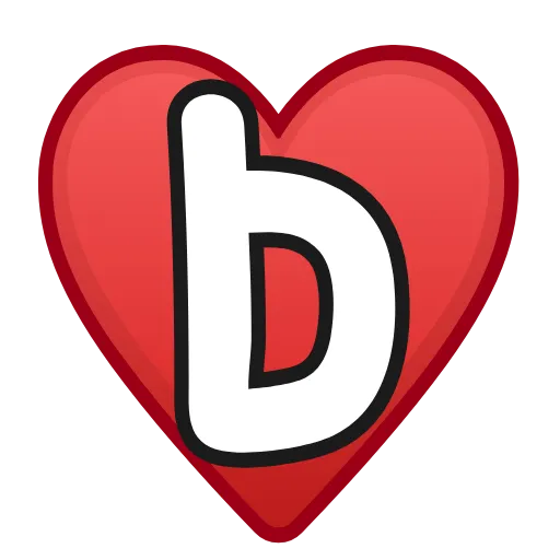 ❤️ Эмодзи «Letters in hearts» для Telegram