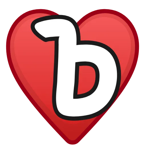 ❤️ Эмодзи «Letters in hearts» для Telegram