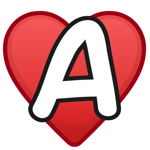 ❤️ Эмодзи «Letters in hearts» для Telegram