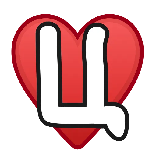 ❤️ Эмодзи «Letters in hearts» для Telegram
