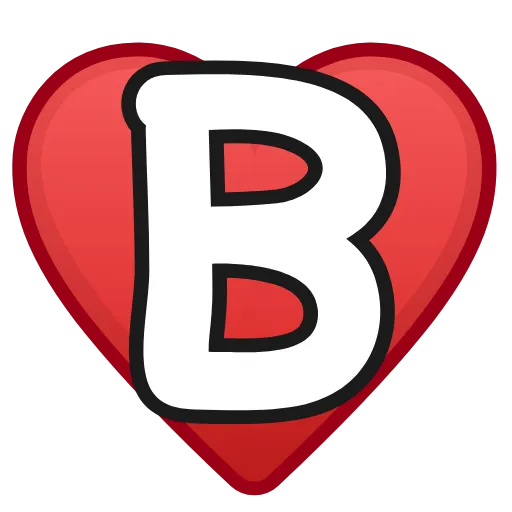 ❤️ Эмодзи «Letters in hearts» для Telegram