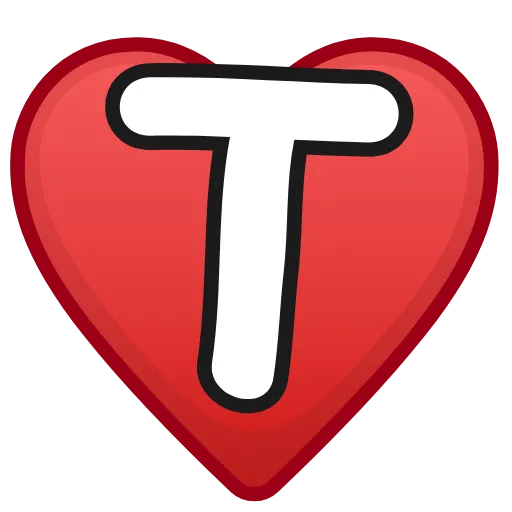 ❤️ Эмодзи «Letters in hearts» для Telegram