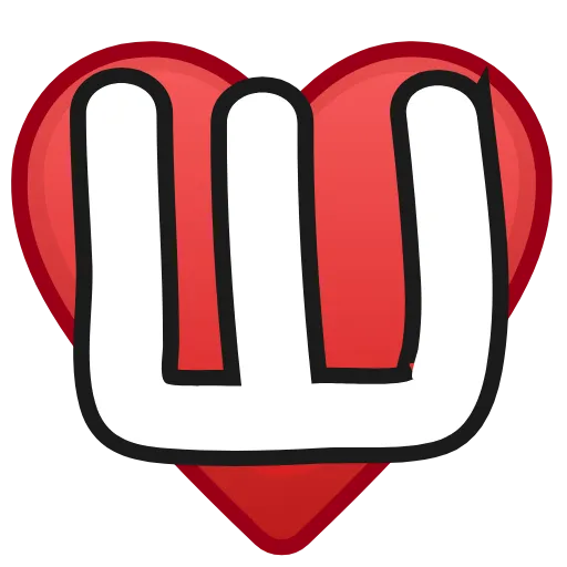 ❤️ Эмодзи «Letters in hearts» для Telegram