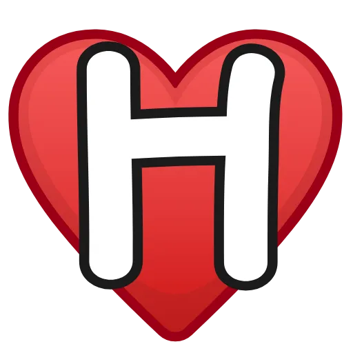 ❤️ Эмодзи «Letters in hearts» для Telegram