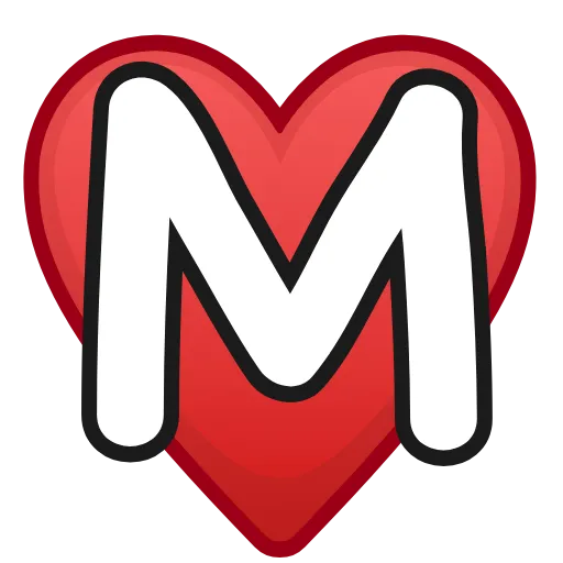 ❤️ Эмодзи «Letters in hearts» для Telegram