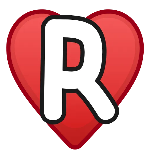 ❤️ Эмодзи «Letters in hearts» для Telegram