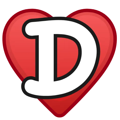❤️ Эмодзи «Letters in hearts» для Telegram