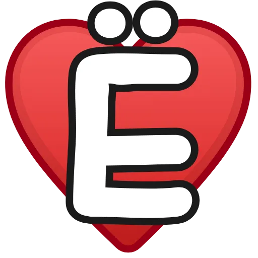 ❤️ Эмодзи «Letters in hearts» для Telegram