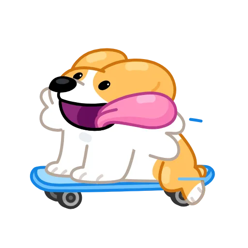 🛹 Эмодзи «Анимированный набор эмоджи с Корги» для Telegram