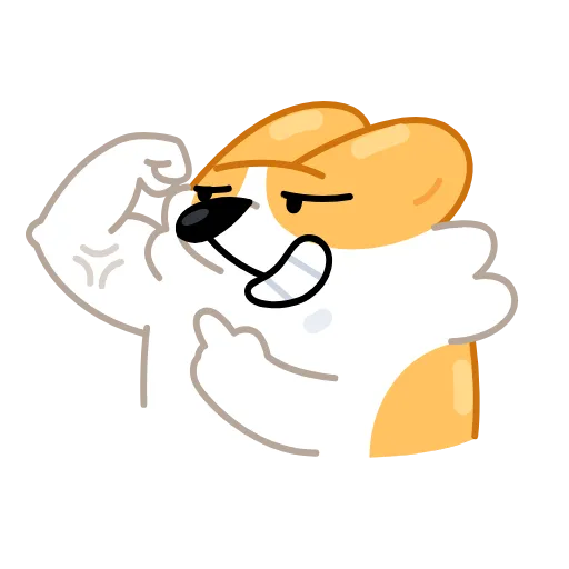 💪 Эмодзи «Анимированный набор эмоджи с Корги» для Telegram