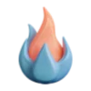 🔥 Эмодзи «Голубые и оранжевые буквы, цифры, иконки» для Telegram