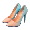 👠 Эмодзи «Голубые и оранжевые буквы, цифры, иконки» для Telegram
