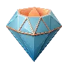 💠 Эмодзи «Голубые и оранжевые буквы, цифры, иконки» для Telegram