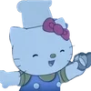 🌟 Эмодзи «Blue vibe hello Kitty» для Telegram