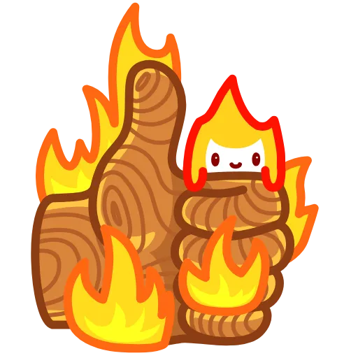 👍 Эмодзи «Little Flame» для Telegram