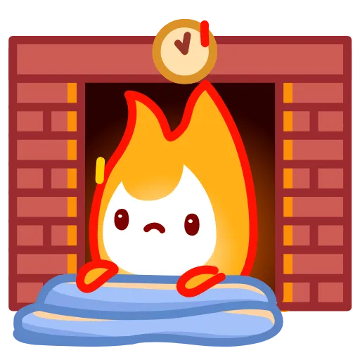 😴 Эмодзи «Little Flame» для Telegram