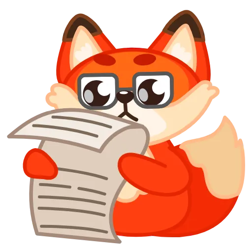 🤓 Эмодзи «Лисёнок» для Telegram