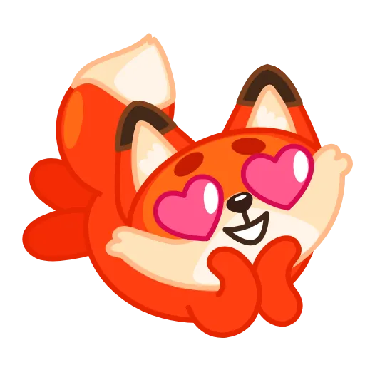 😍 Эмодзи «Лисёнок» для Telegram
