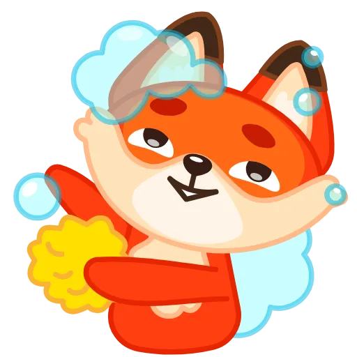 🧼 Эмодзи «Лисёнок» для Telegram