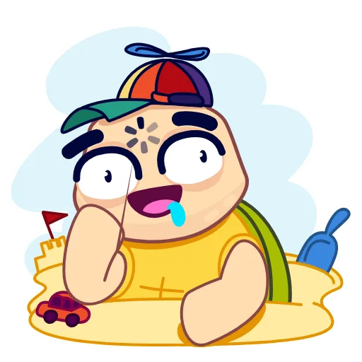 🤤 Эмодзи «Черепашонок» для Telegram
