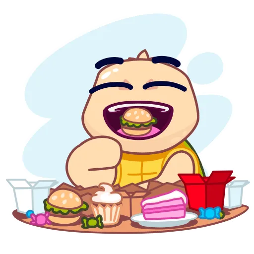 😋 Эмодзи «Черепашонок» для Telegram