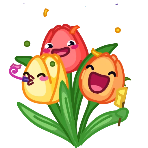 🥳 Эмодзи «Live Flowers» для Telegram