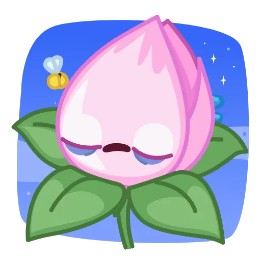 😴 Эмодзи «Live Flowers» для Telegram