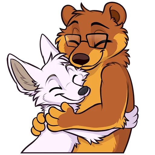 🤗 Стикер «Lorny and Max» для Telegram