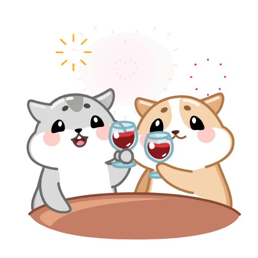 🍷 Эмодзи «Love Hamsters» для Telegram