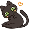 🐈‍⬛ Эмодзи «😍 Cats - котики парный черный и белый» для Telegram