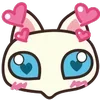 😍 Эмодзи «😍 Cats - котики парный черный и белый» для Telegram