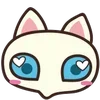 😳 Эмодзи «😍 Cats - котики парный черный и белый» для Telegram