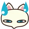 😐 Эмодзи «😍 Cats - котики парный черный и белый» для Telegram