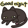 🌙 Эмодзи «😍 Cats - котики парный черный и белый» для Telegram