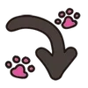 ⤵️ Эмодзи «😍 Cats - котики парный черный и белый» для Telegram