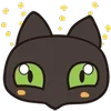 😳 Эмодзи «😍 Cats - котики парный черный и белый» для Telegram