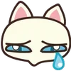 😢 Эмодзи «😍 Cats - котики парный черный и белый» для Telegram