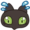 😯 Эмодзи «😍 Cats - котики парный черный и белый» для Telegram
